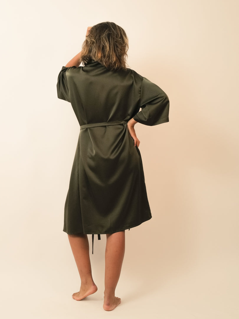 Long khaki Raya kimono