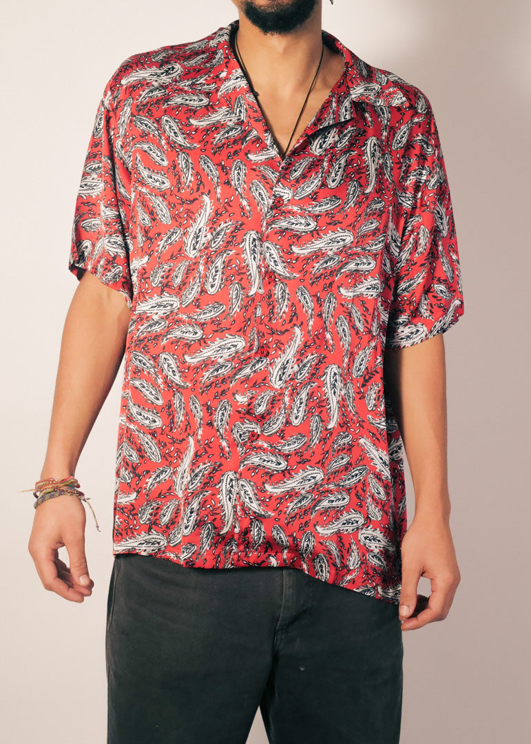 Red pasley patterned shirt